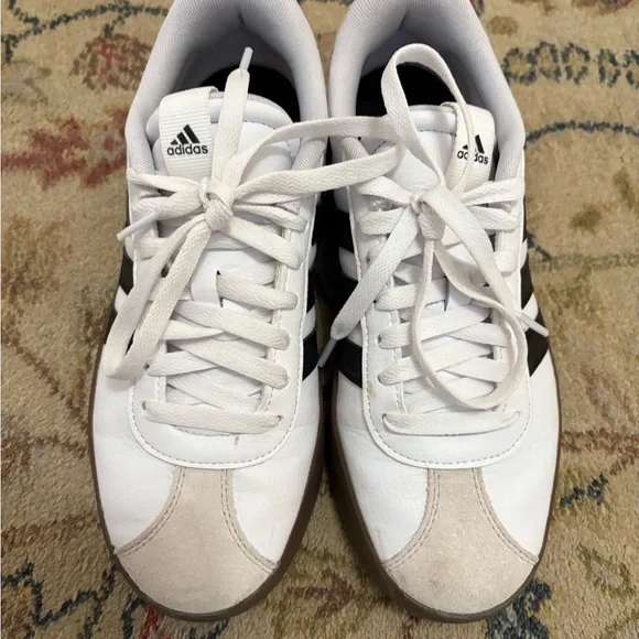 Adidas Woman’s White and Black Sneakers 8 worn once - Picture 2 of 10